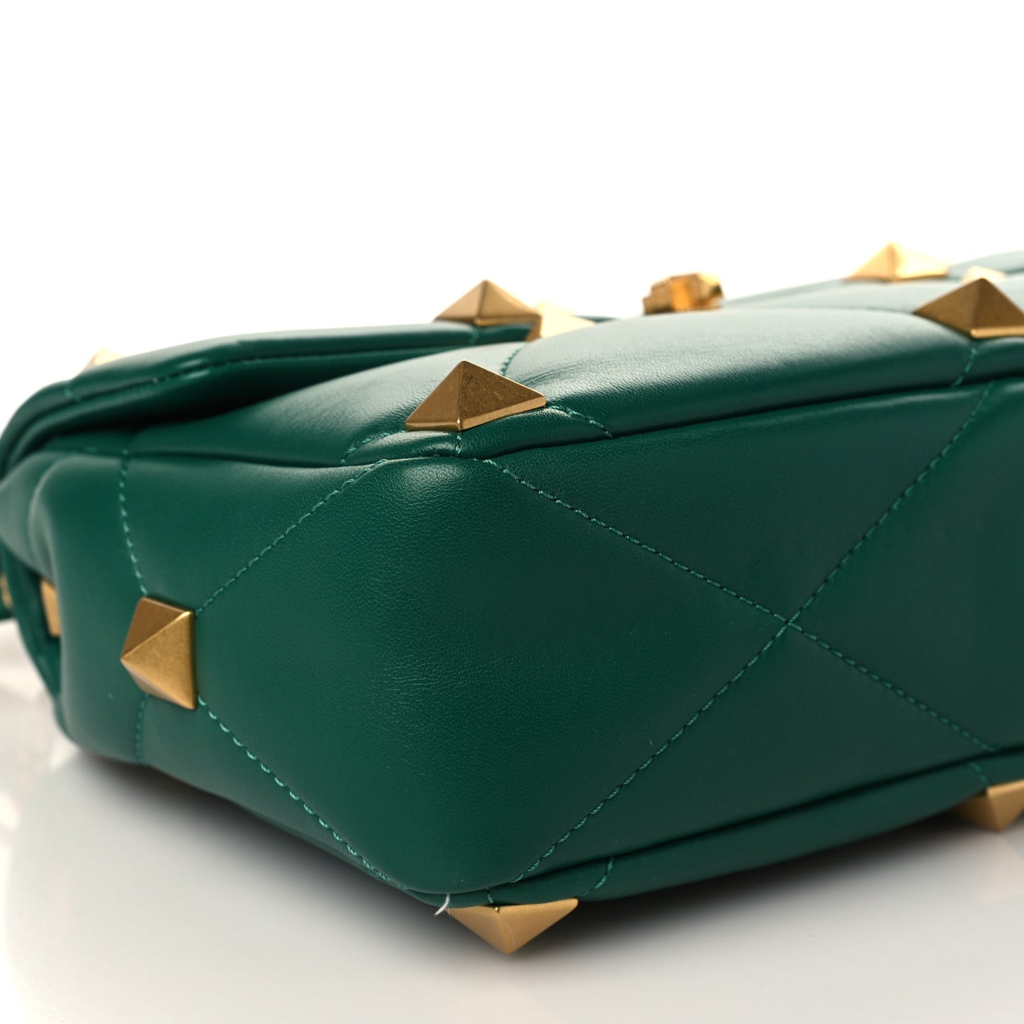 Nappa Large Roman Stud Shoulder Bag Jungle