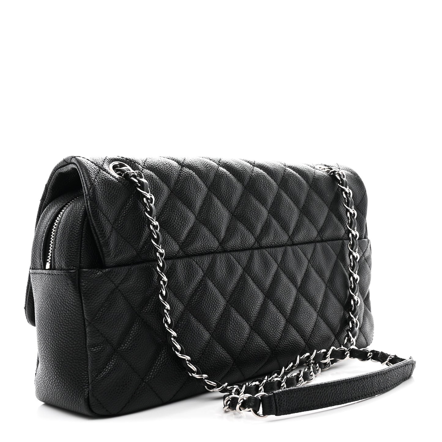 Caviar Quilted Jumbo Easy Flap Black