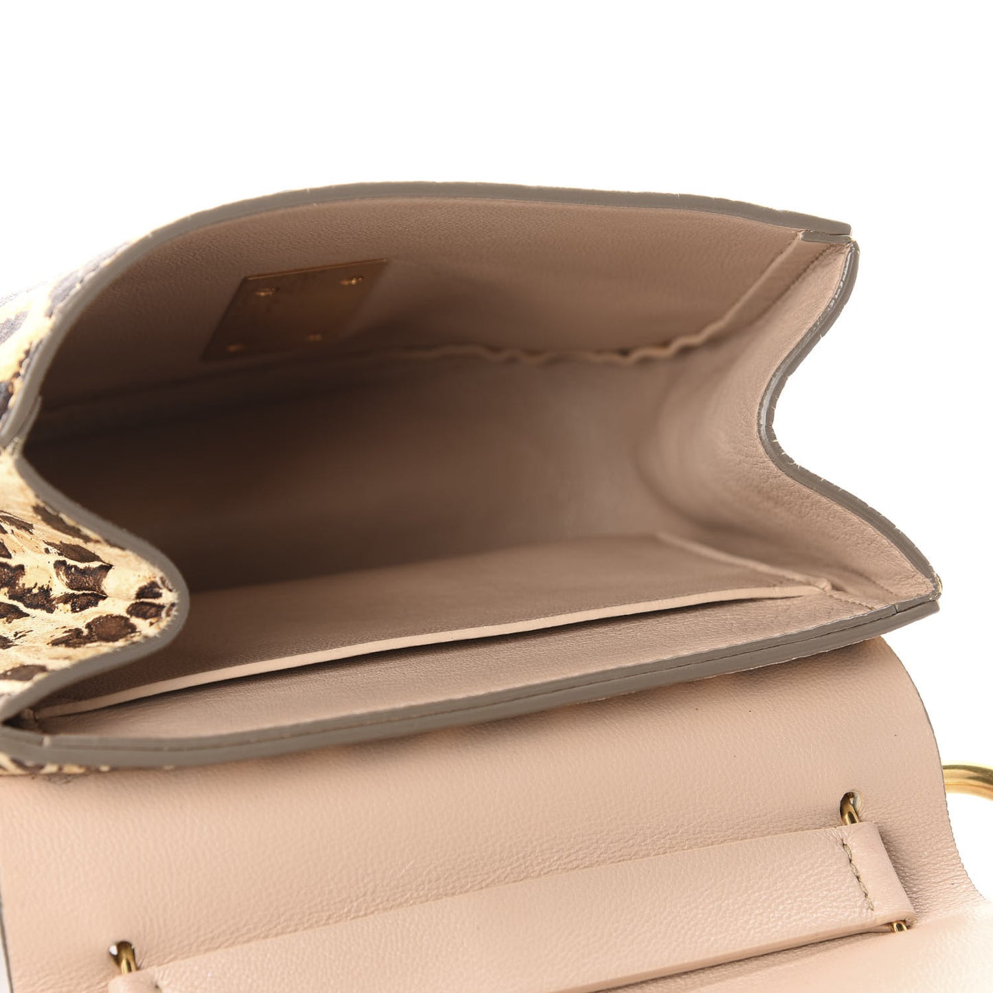 Calfskin Leopard Print Mini Drew Shoulder Bag