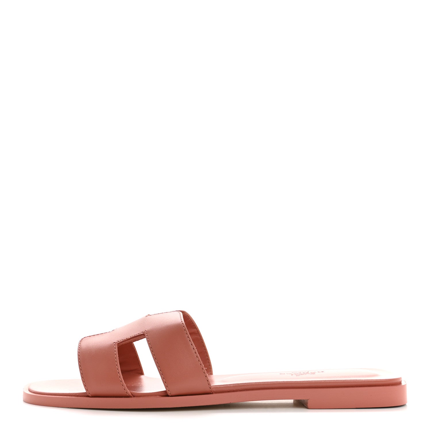 Hermes Box Calfskin Oran Sandals 38.5 Rouge Tomette 1 of 10