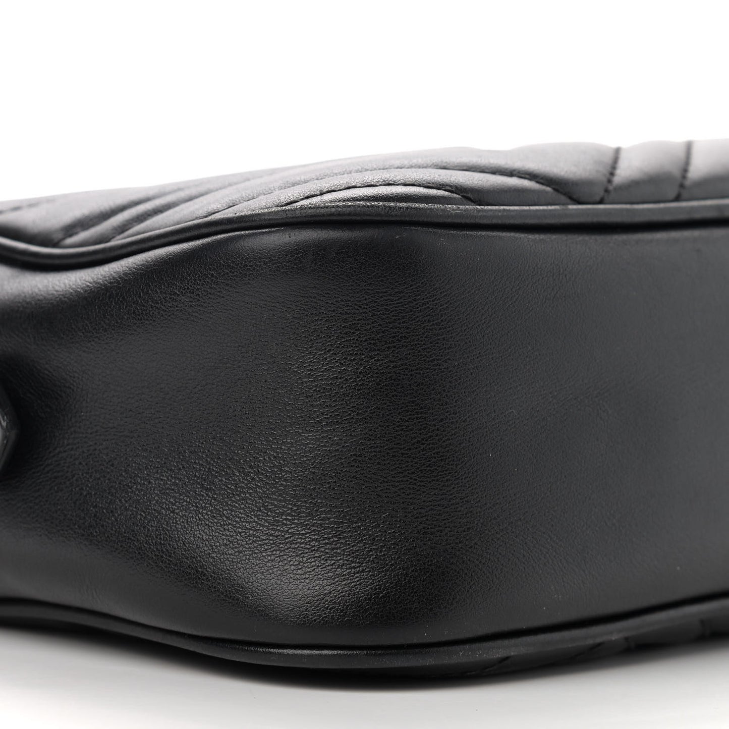 Calfskin Matelasse Small GG Marmont Chain Shoulder Bag Black