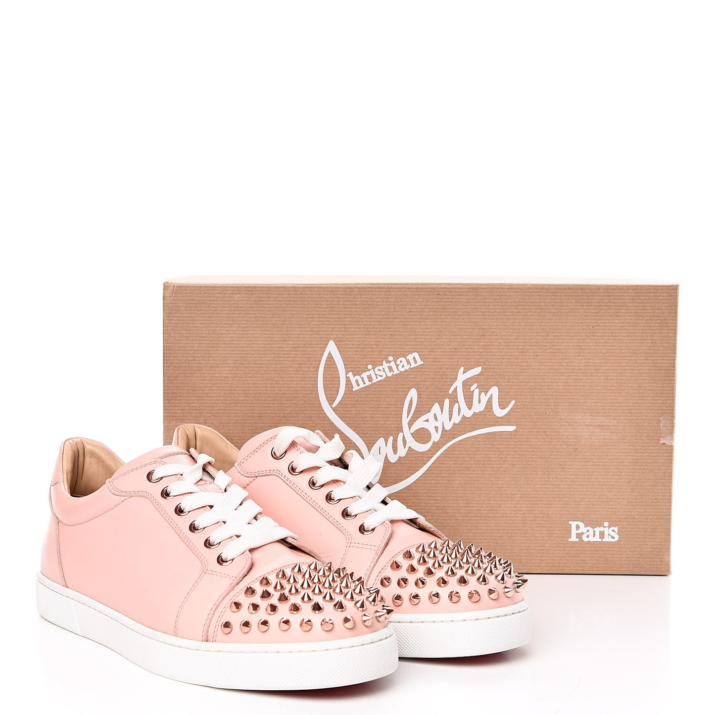 Calfskin Womens Vieira Spiked Flat Sneakers 39.5 Jupon Pink
