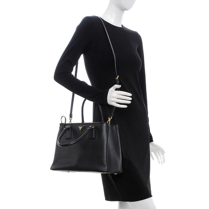 Prada Saffiano Lux Medium Tote Nero Black 2 of 11