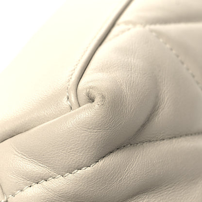 Saint Laurent Lambskin Quilted Toy Loulou Puffer Monogram Chain Satchel Crema Soft 12 of 12