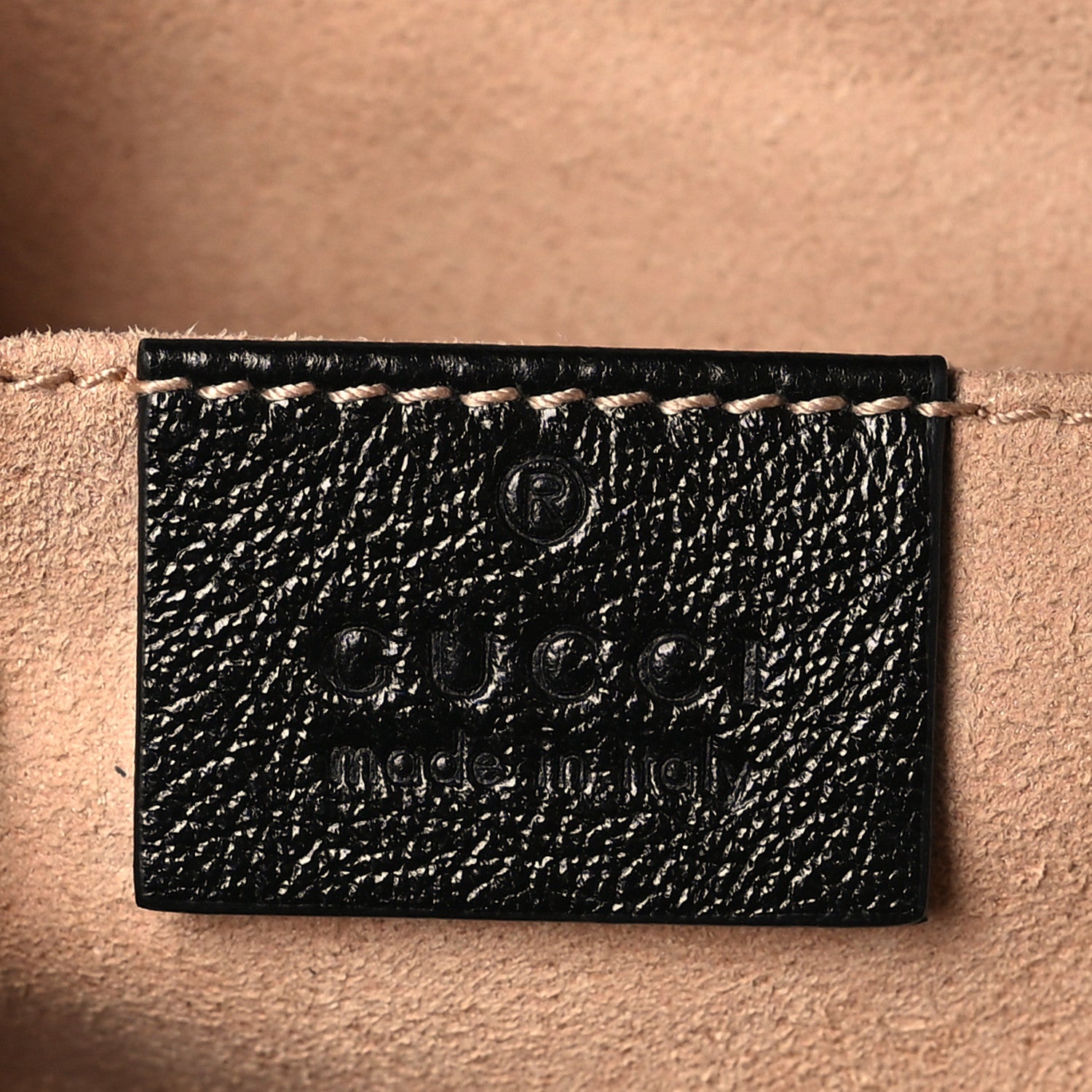 Gucci Monogram Matelasse Diagonal Mini GG Marmont Shoulder Bag Beige Black 6 of 9