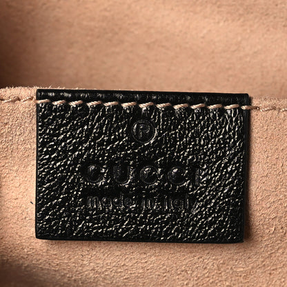 Gucci Monogram Matelasse Diagonal Mini GG Marmont Shoulder Bag Beige Black 6 of 9
