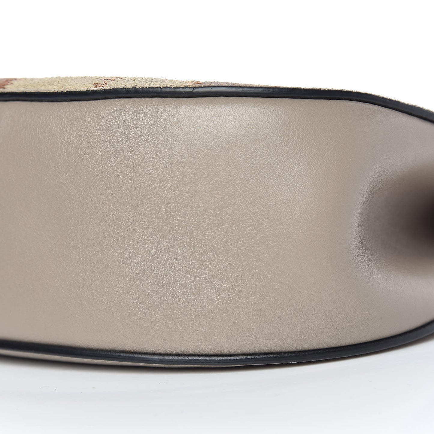 Suede Calfskin Patchwork Drew Shoulder Bag Motty Grey