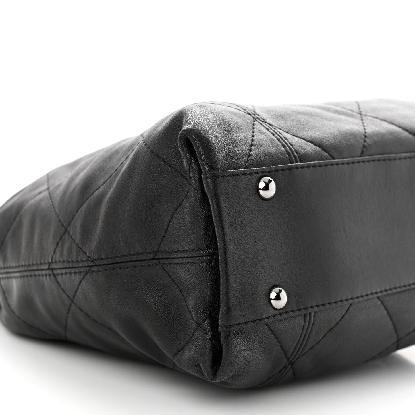 Lambskin Quilted Small Soft Touch Shoulder Bag Black