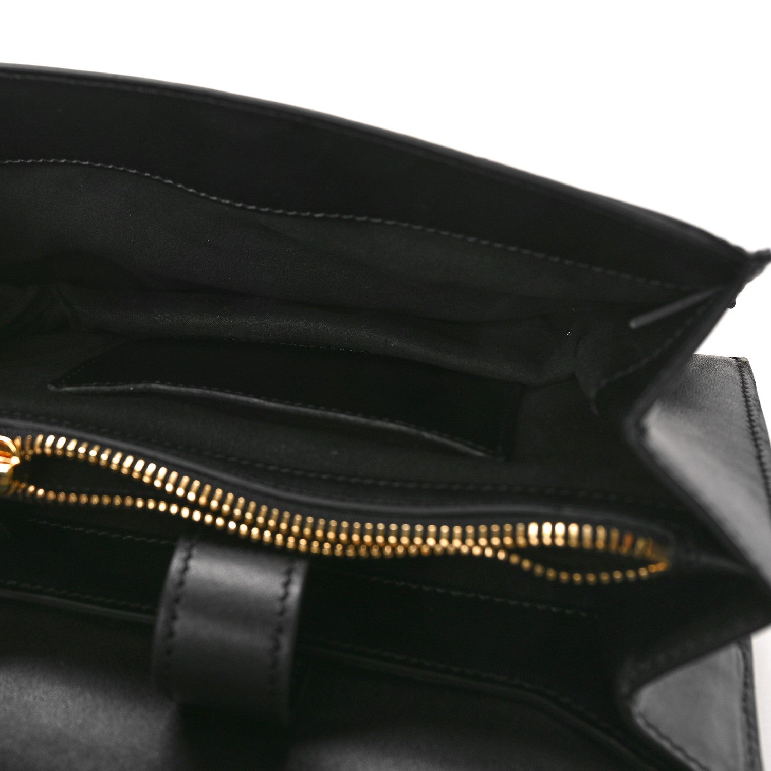 Tom Ford Palmellato Calfskin Hidden TF Top Handle Black 5 of 10