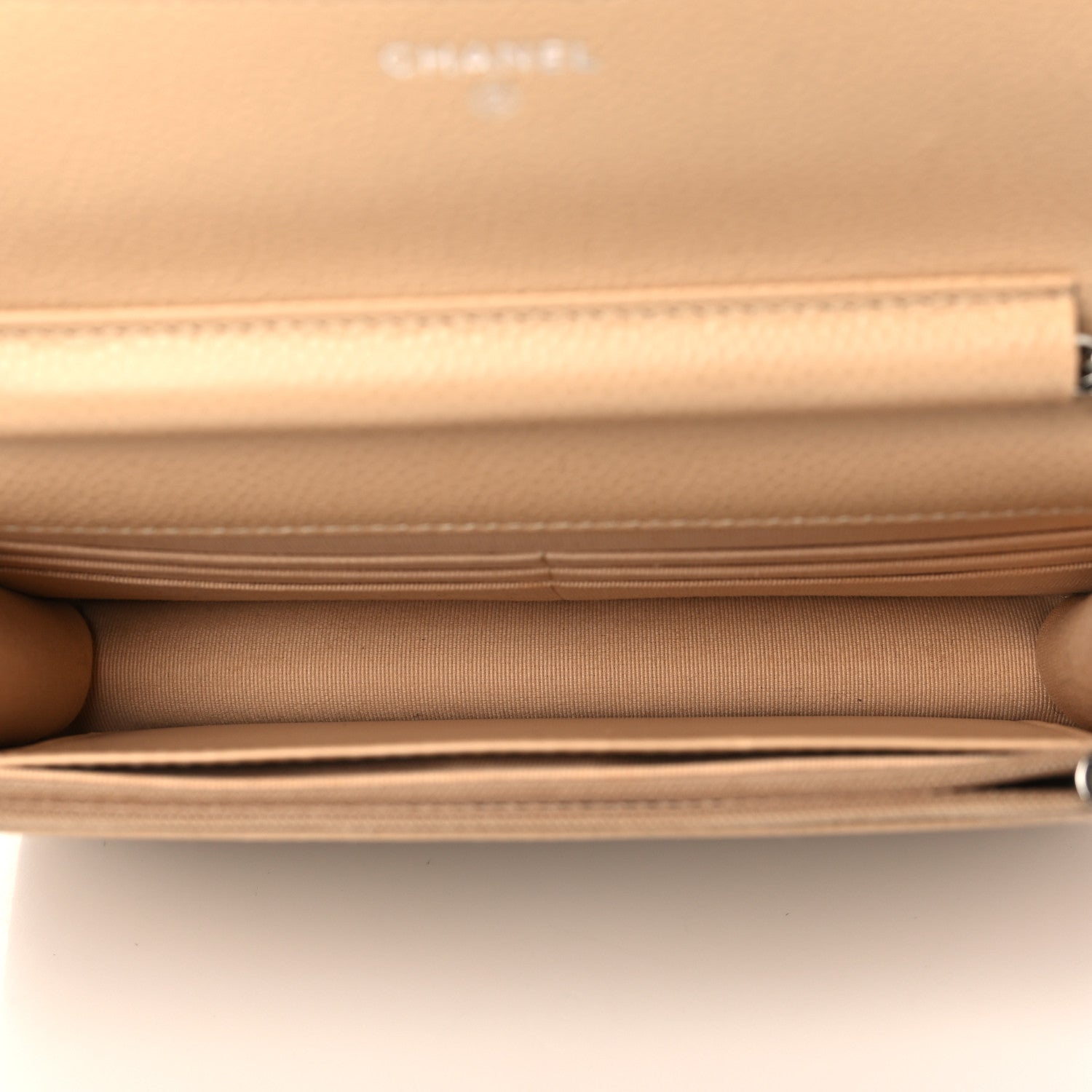 Chanel Caviar Quilted Wallet On Chain WOC Beige 4 of 11