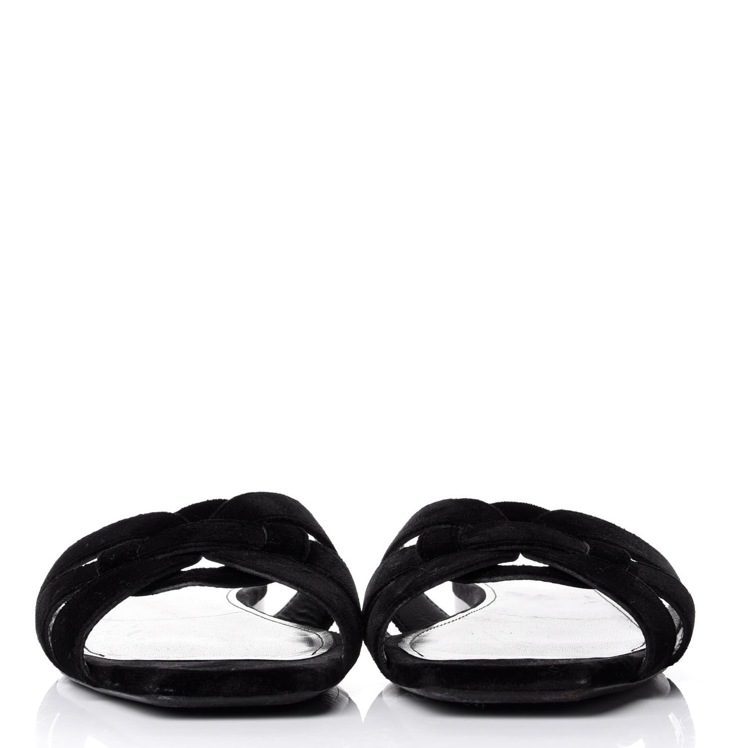 Saint Laurent Velvet Nu Pied 05 Sandals 38.5 Black 2 of 5