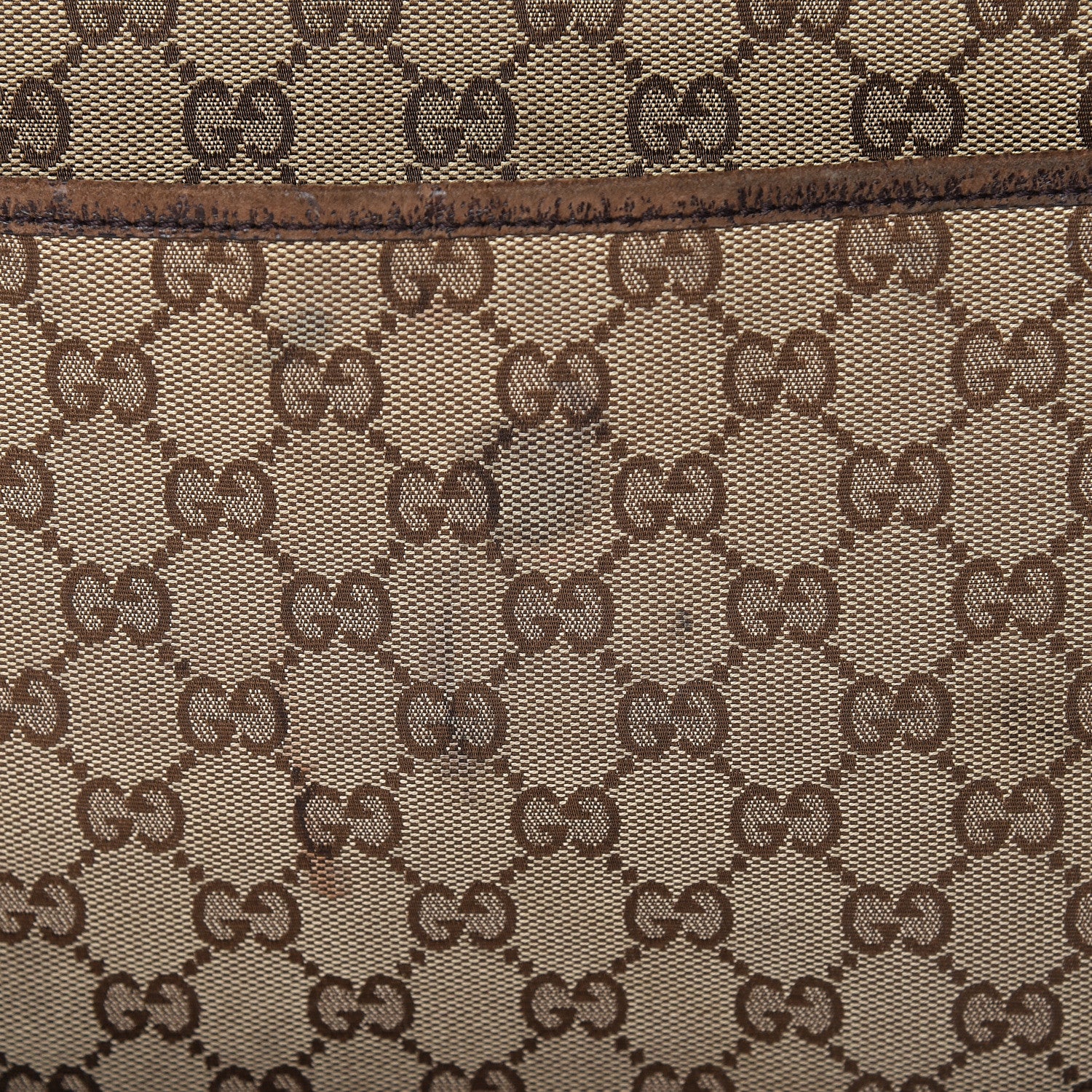 Gucci Monogram Natural Pigskin Large Diaper Bag Beige Ebony Cocoa Dark Chocolate 23 of 32