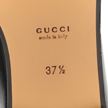 Gucci Calfskin Womens Jordaan Loafers 37.5 Black 6 of 11
