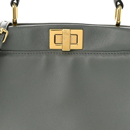 Fendi Nappa Mini Peekaboo Iconic Satchel Fumo 8 of 11