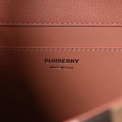 Burberry Derby Calfskin House Check Mackford Crossbody Bag Dark Rosewood 6 of 10