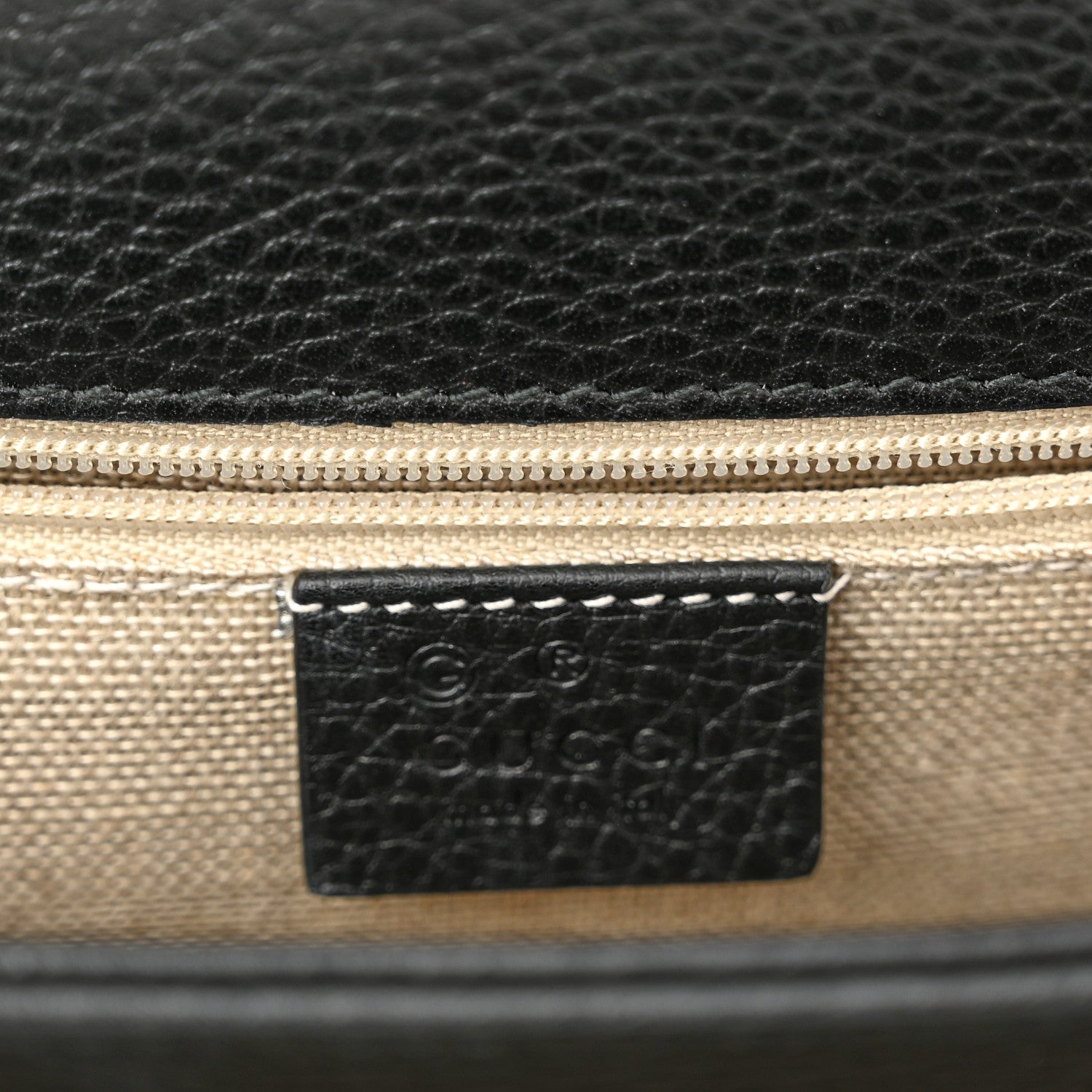 Gucci Dollar Calfskin Interlocking G Shoulder Bag Black 6 of 11