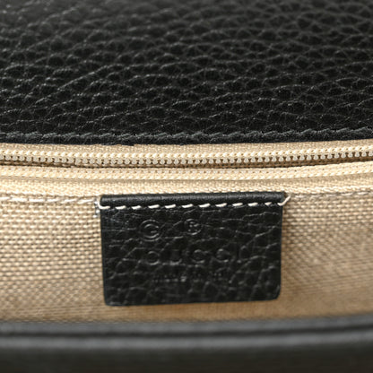 Gucci Dollar Calfskin Interlocking G Shoulder Bag Black 6 of 11
