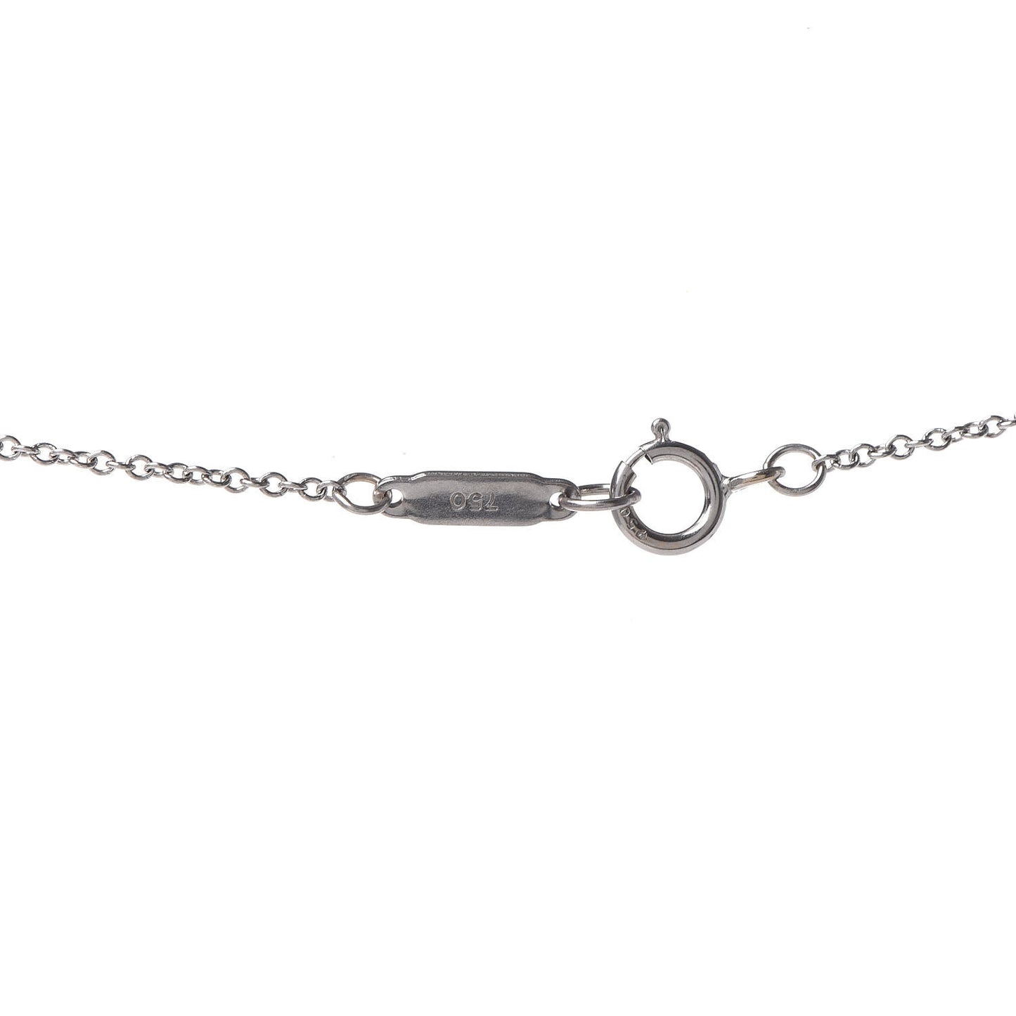18K White Gold Diamond Mini Heart Lock Pendant Necklace