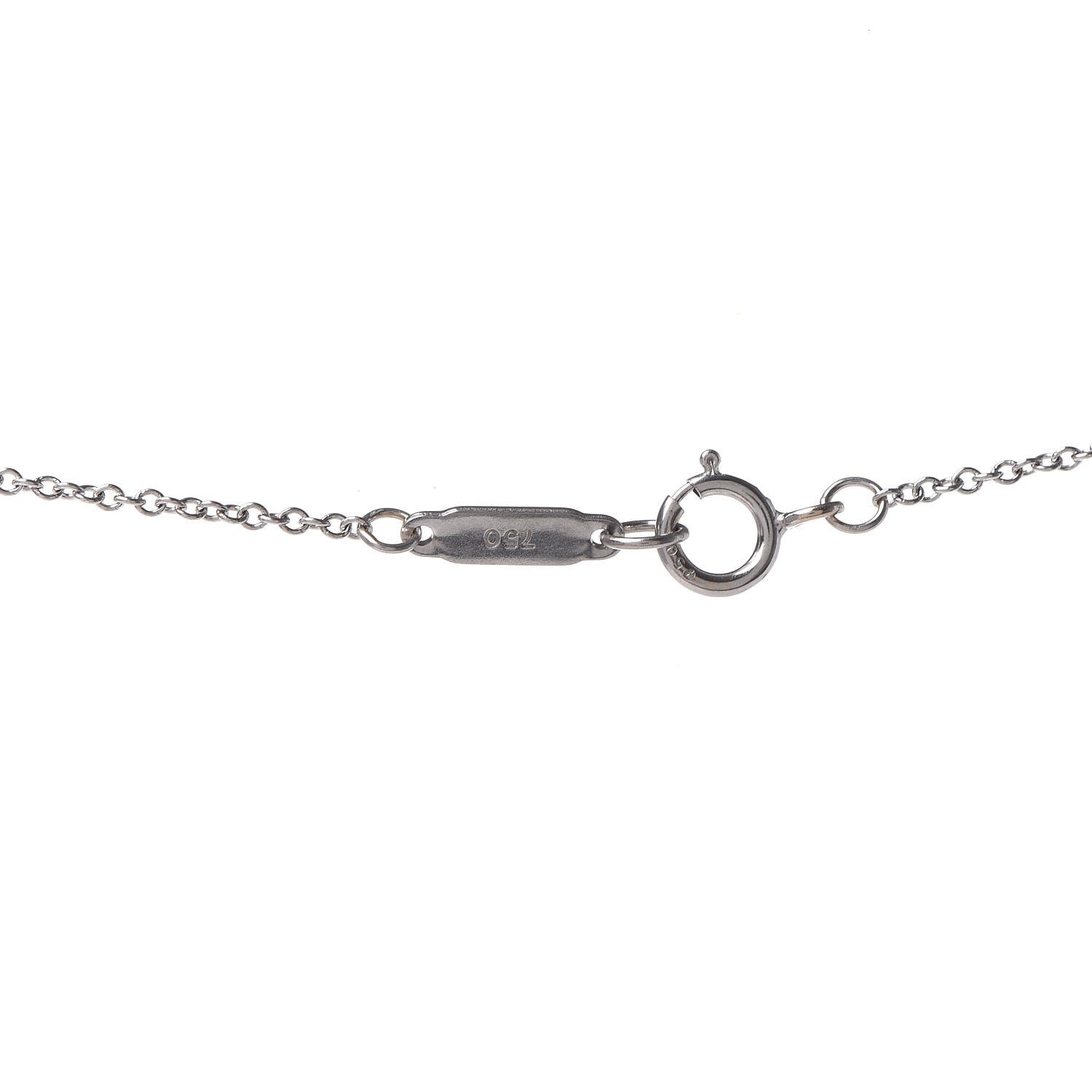 Tiffany 18K White Gold Diamond Mini Heart Lock Pendant Necklace 5 of 7