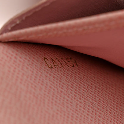 Louis Vuitton Damier Ebene Studded Sarah Wallet NM Rose Ballerine 12 of 24