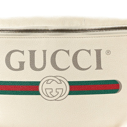 Gucci Grained Calfskin Logo Belt Bag White 8 of 12