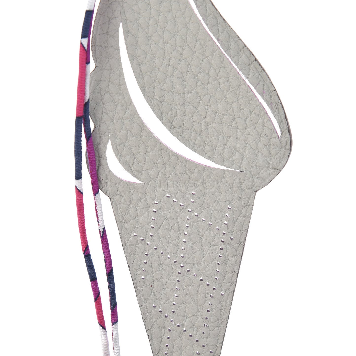 Epsom Togo Petit H Ice Cream Bag Charm Cyclamen Gris Mouette
