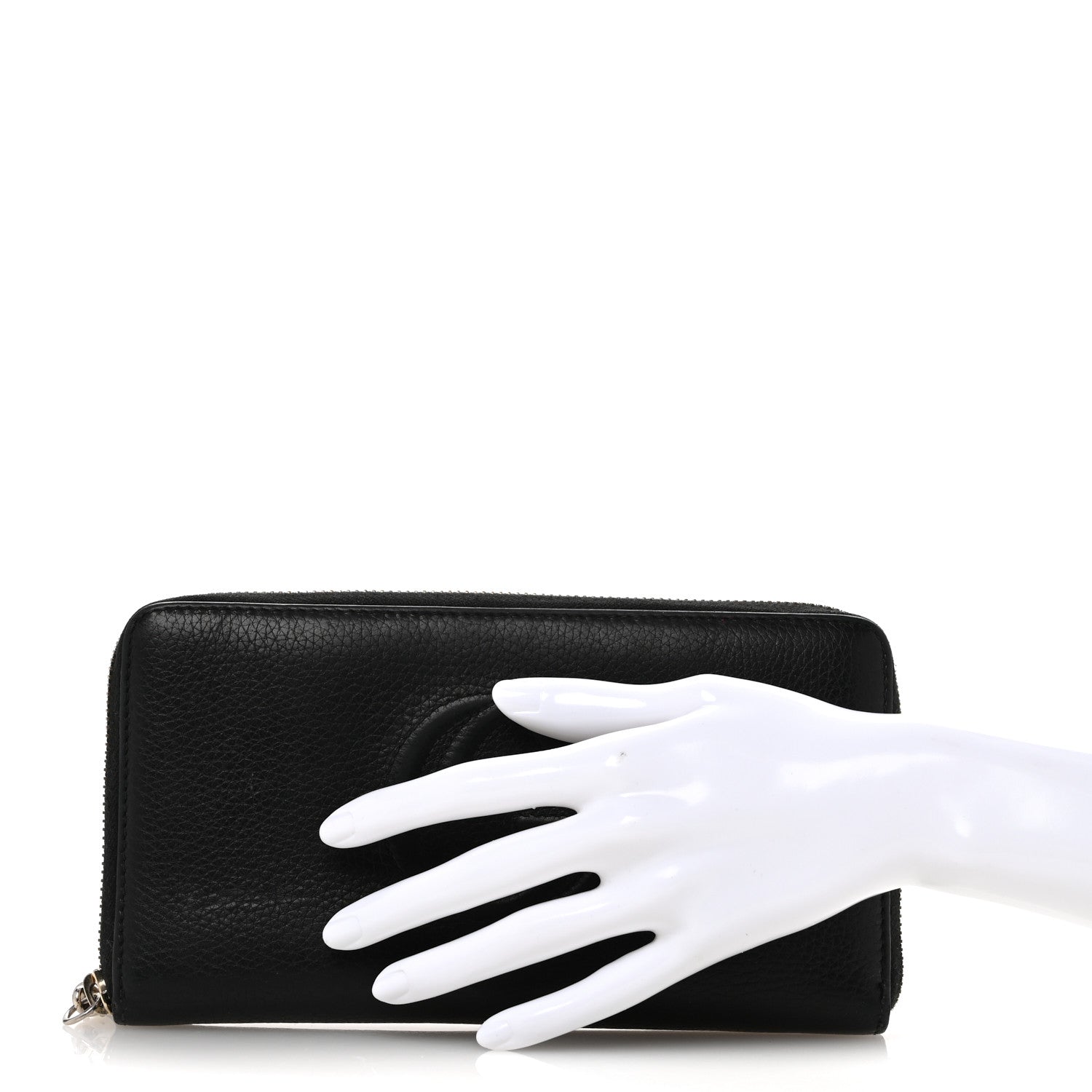 Gucci Pebbled Calfskin Soho Zip Around Wallet Black 2 of 12