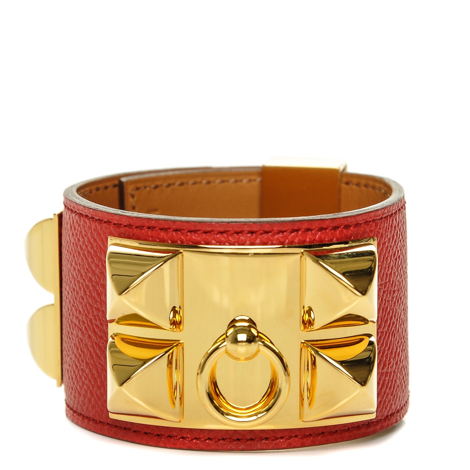 Hermes Epsom Collier de Chien CDC Bracelet S Rouge Casaque 1 of 5