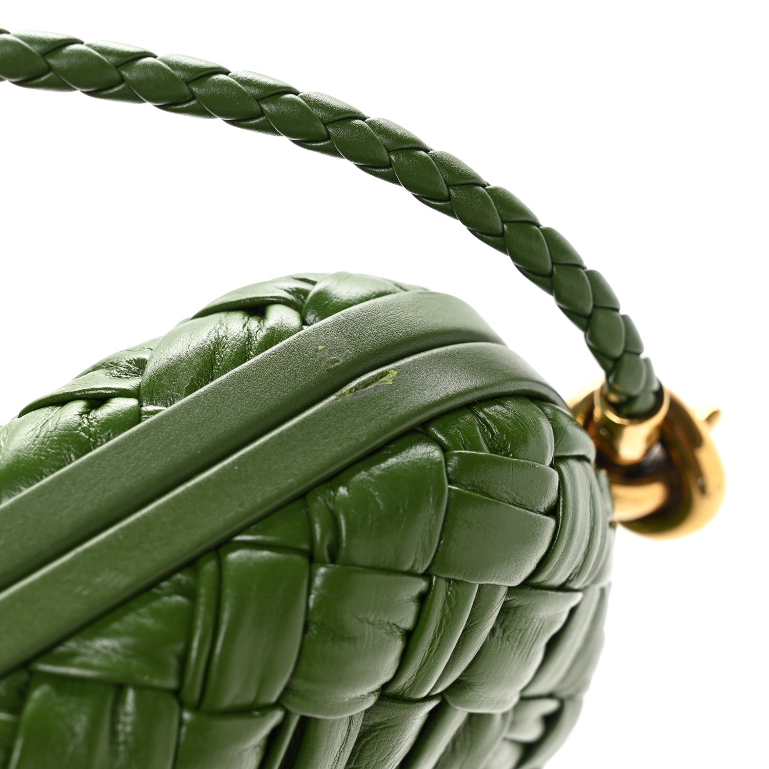 Bottega Venetaショルダーバッグ Bottega Veneta Calfskin Intrecciato Knot On Strap Avocado 1779764