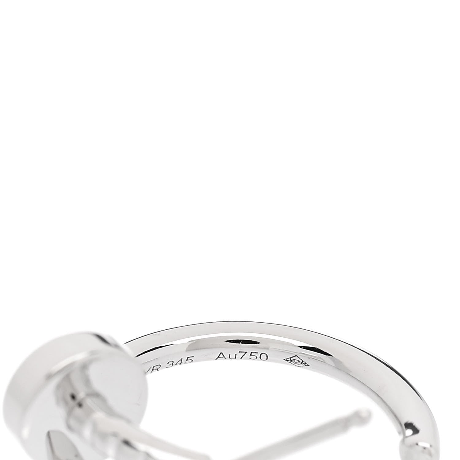 Cartier 18K White Gold Juste Un Clou Hoop Earrings 5 of 6