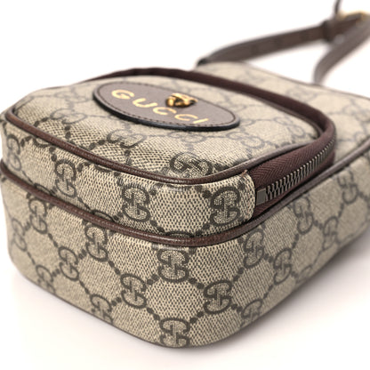 Gucci GG Supreme Monogram Mini Neo Vintage Double Zip Messenger Bag Beige New Acero Crop 9 of 9
