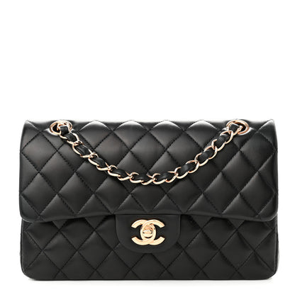 Chanel Lambskin Quilted Small Double Flap Black 1 of 11