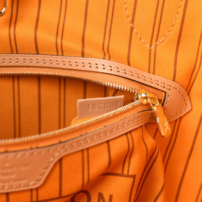 Louis Vuitton Damier Azur Braided Neverfull MM Orange 9 of 10