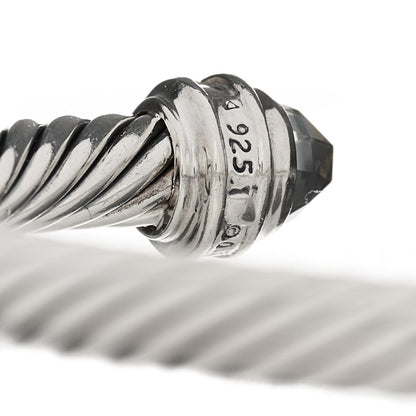 David Yurman Sterling Silver Diamond Prasiolite 5mm Cable Classics Princess Bracelet 4 of 4