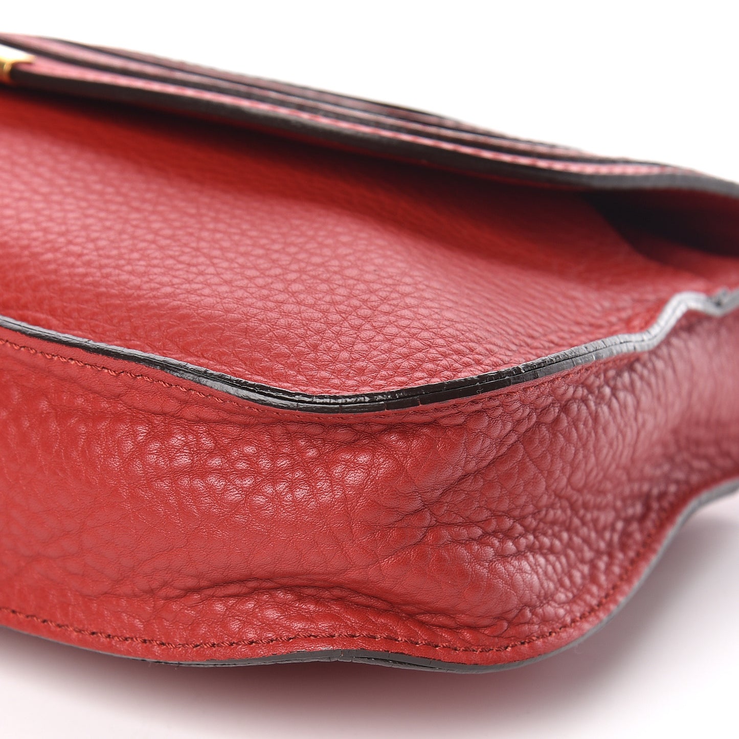 Calfskin Marcie Clutch Ruby