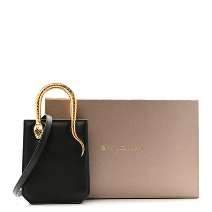 Bulgari Calfskin Mini Serpentine Tote Black 10 of 10
