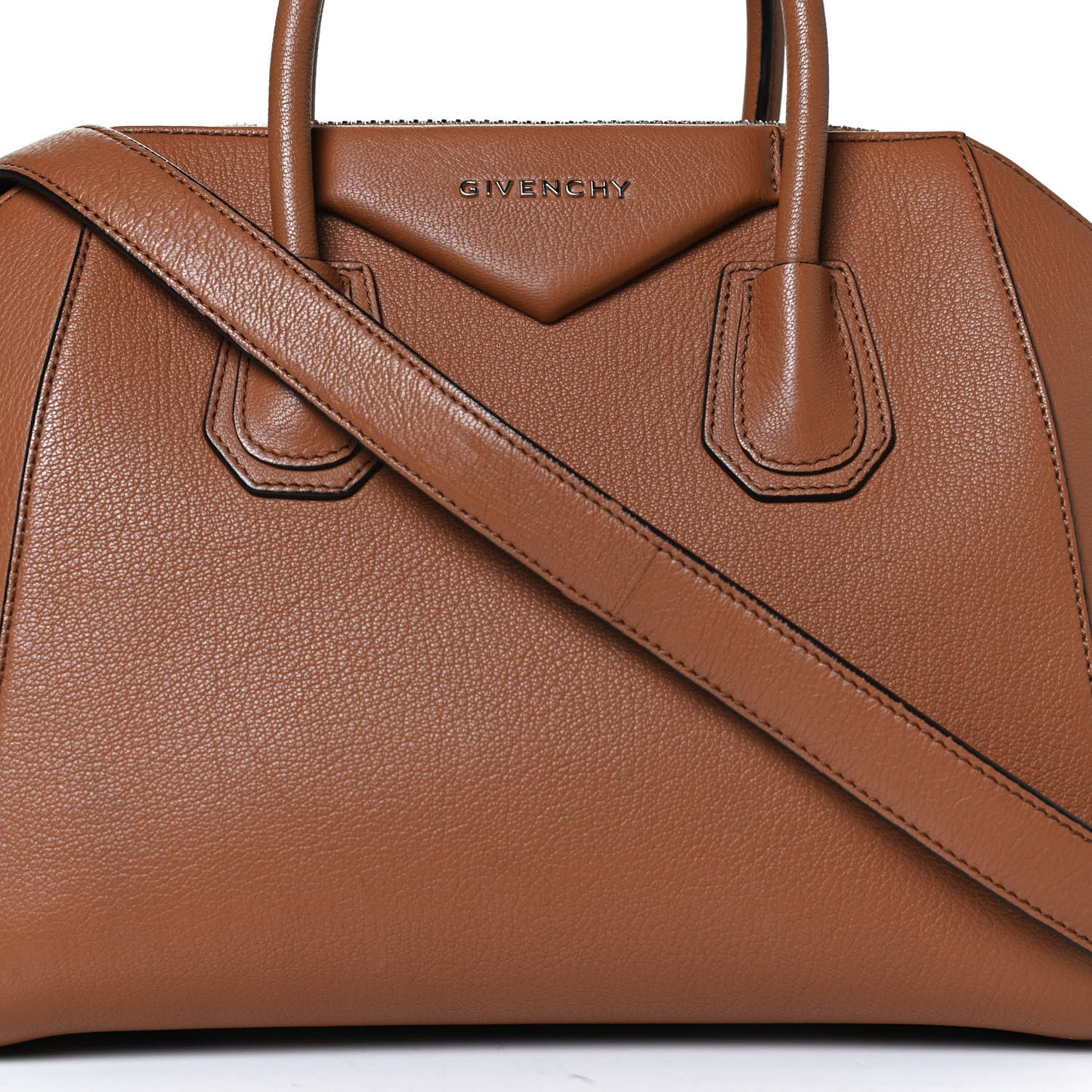 Sugar Goatskin Small Antigona Cognac