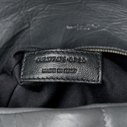 Saint Laurent Lambskin Quilted Medium Loulou Puffer Monogram Chain Satchel Concrete 8 of 11