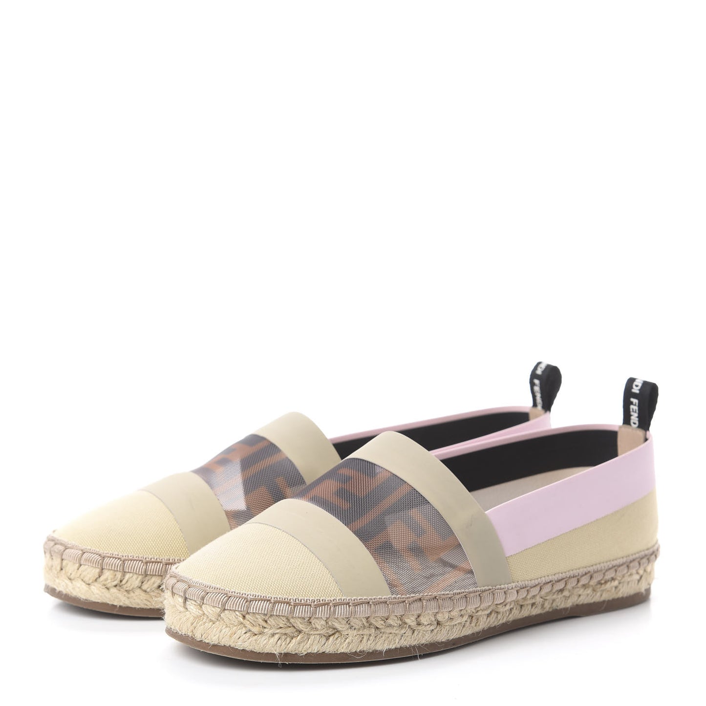 Canvas Mesh FF Colibri Espadrilles 36 Beige Tobacco Moro Lilac