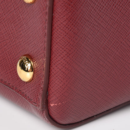 Prada Saffiano Lux Double Handle Shopping Tote Cerise 12 of 12