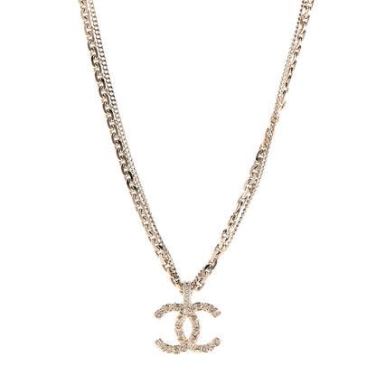 Chanel Crystal CC Multi Strand Chain Necklace Gold 1 of 5