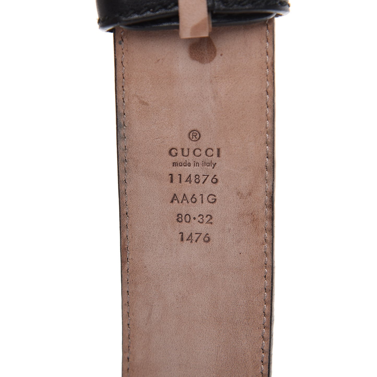 Guccissima Interlocking G Belt 80 32 Black