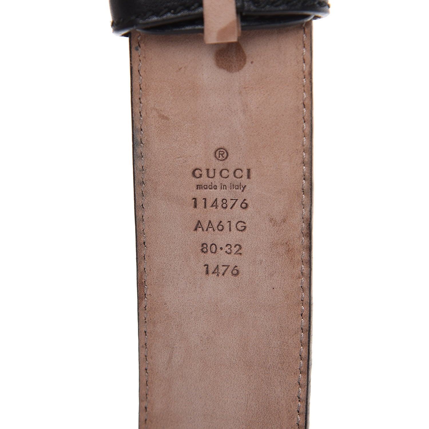 Gucci Guccissima Interlocking G Belt 80 32 Black 5 of 8