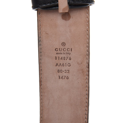 Gucci Guccissima Interlocking G Belt 80 32 Black 5 of 8