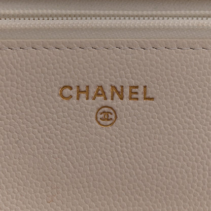 Chanel Caviar Quilted Wallet On Chain WOC White 6 of 13