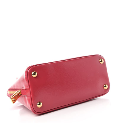 Prada Saffiano Vernice Small Promenade Tote Peonia 4 of 11