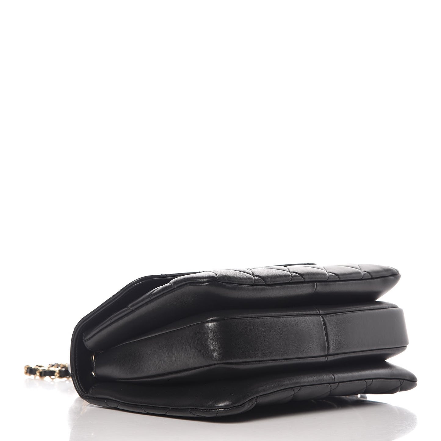 Lambskin Quilted Small Trendy CC Dual Handle Flap Bag Black