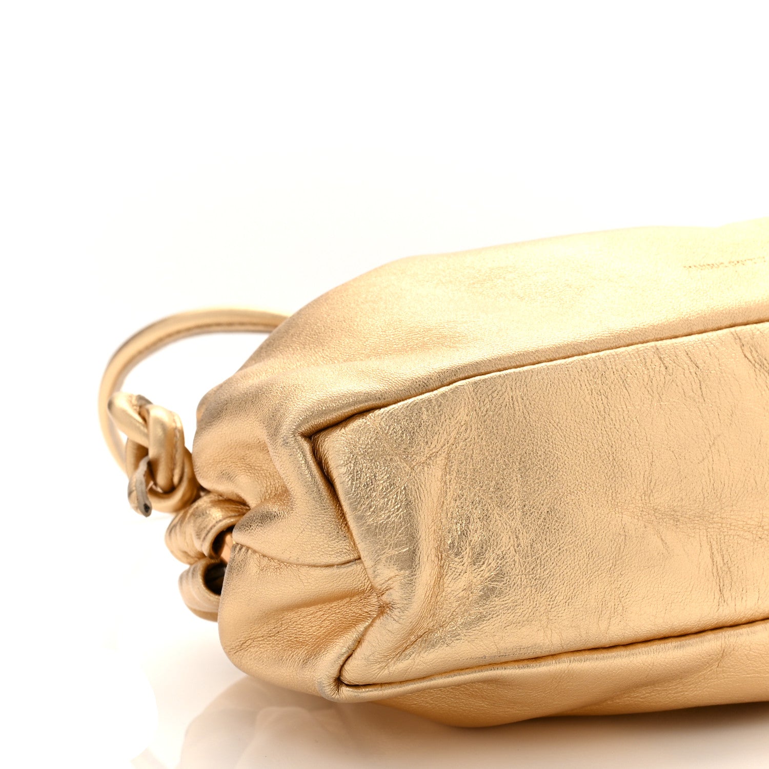 Mansur Gavriel Metallic Lambskin Mini Cloud Clutch Gold 8 of 9
