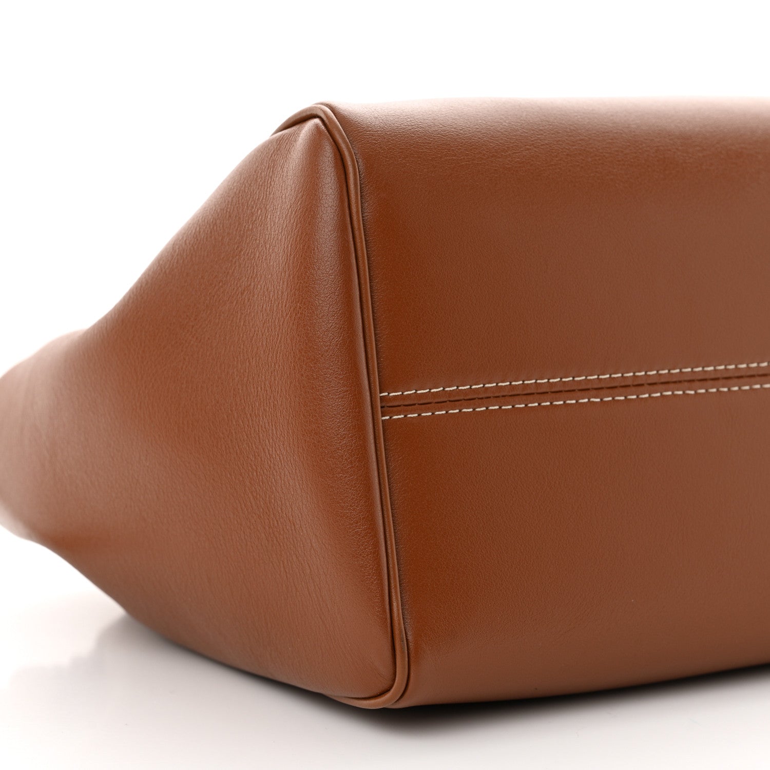 Celine Smooth Calfskin Cuir Small Triomphe Cabas Drawstring Tan 9 of 10
