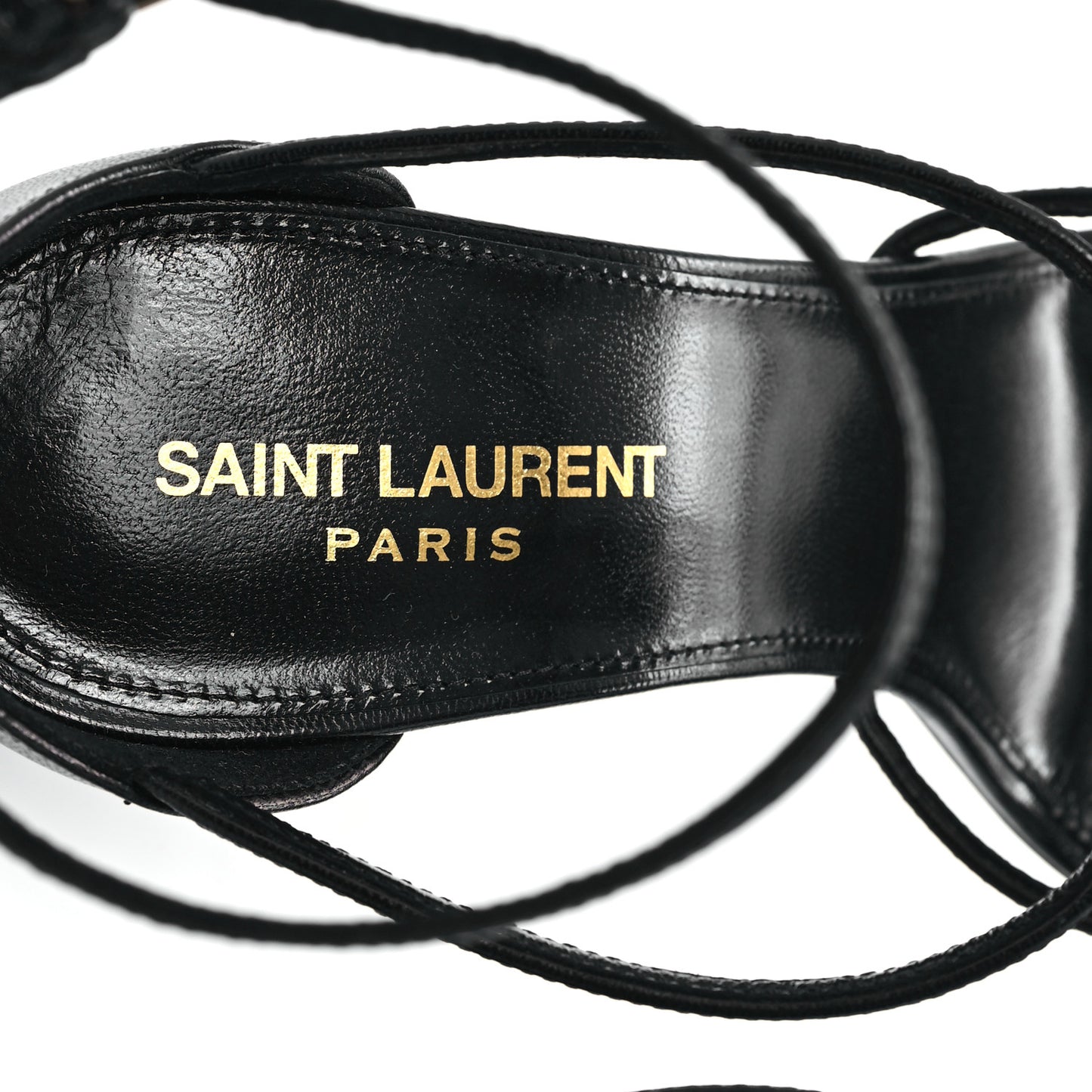 Calfskin Cassandra 100 Ankle Strap Sandals 39 Black